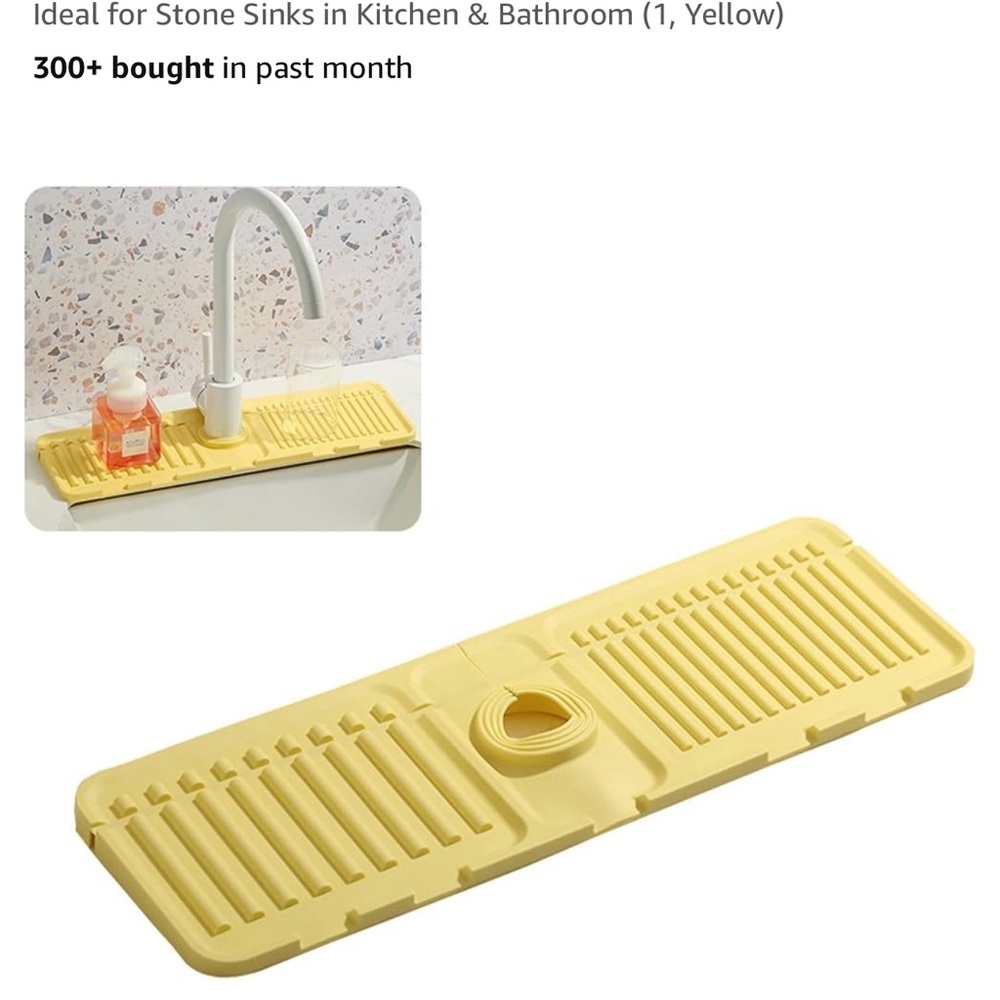 Yellow Sink Splash Guard